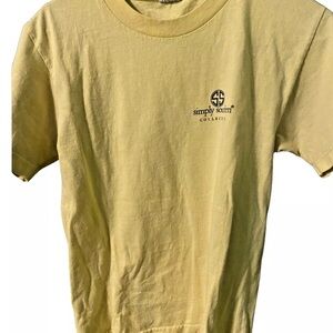 Women’s Simply Southern Short Sleeve T-Shirt Yellow Small with Graphic on back